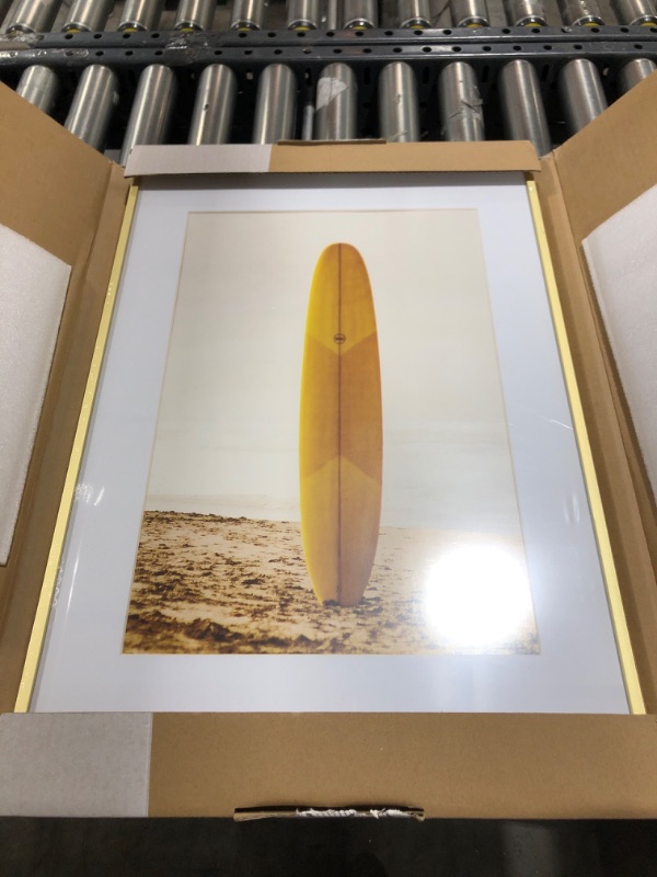 Photo 1 of Homeforia 16x24 Poster Frame Gold, Premium Metal 16 x 24 Frame Matted to 12x18 Photo