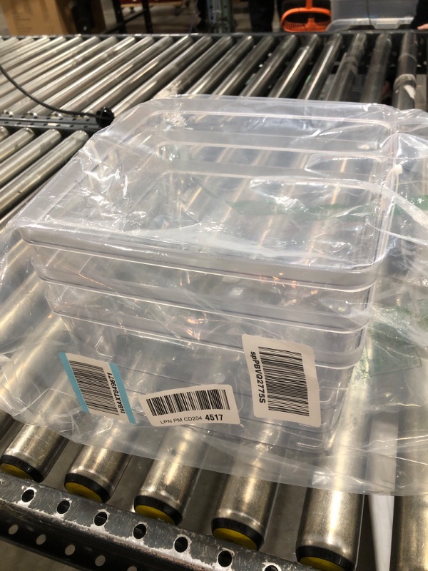 Photo 2 of BINO | Plastic Storage Bins, Square - 3 Pack | THE LUCID COLLECTION | Multi-Use Organizer Bins