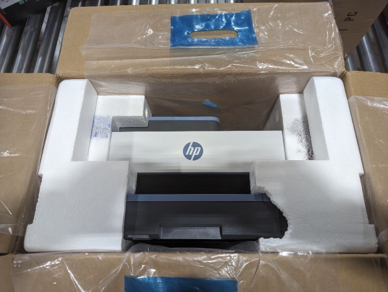 Photo 4 of HP Smart -Tank 7602 Wireless All-in-One Cartridge-free Ink Printer, up to 2 years of ink included, mobile print, scan, copy, fax, auto doc feeder, featuring an app-like magic touch panel (28B98A),Blue