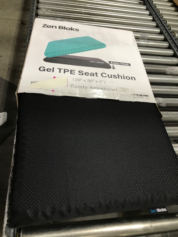 Photo 3 of Zen Bloks XL Extra Thick Gel Seat Cushion for Extended Sitting, Office, Back, Tailbone, Sciatica, Coccyx, and Hip Pain Relief - Non-Slip for Wheelchairs, Car Seat for Driving (19.5"x19.5"x1.95")