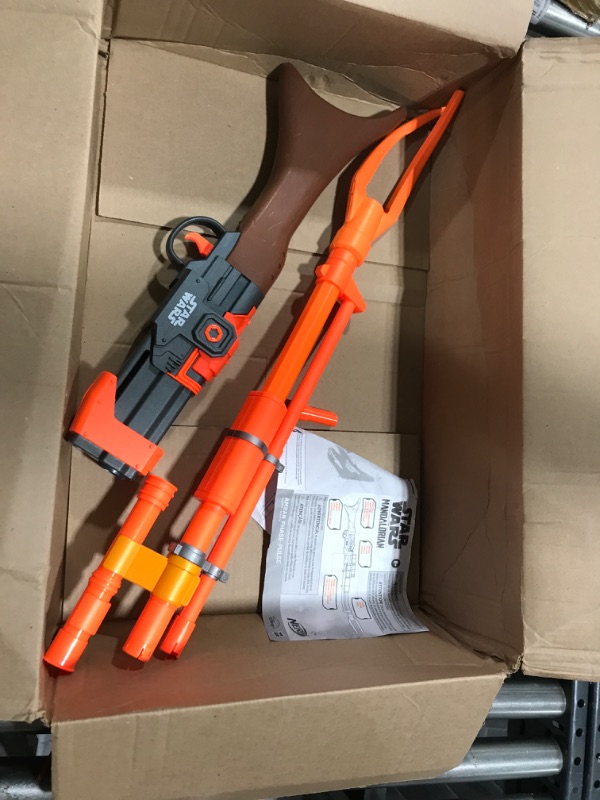 Photo 2 of NERF Star Wars Amban Phase-Pulse Blaster, The Mandalorian, Scope, 10 Official Elite Darts, Breech Load, 50.25 Inches Long (Amazon Exclusive) Frustration-Free Packaging