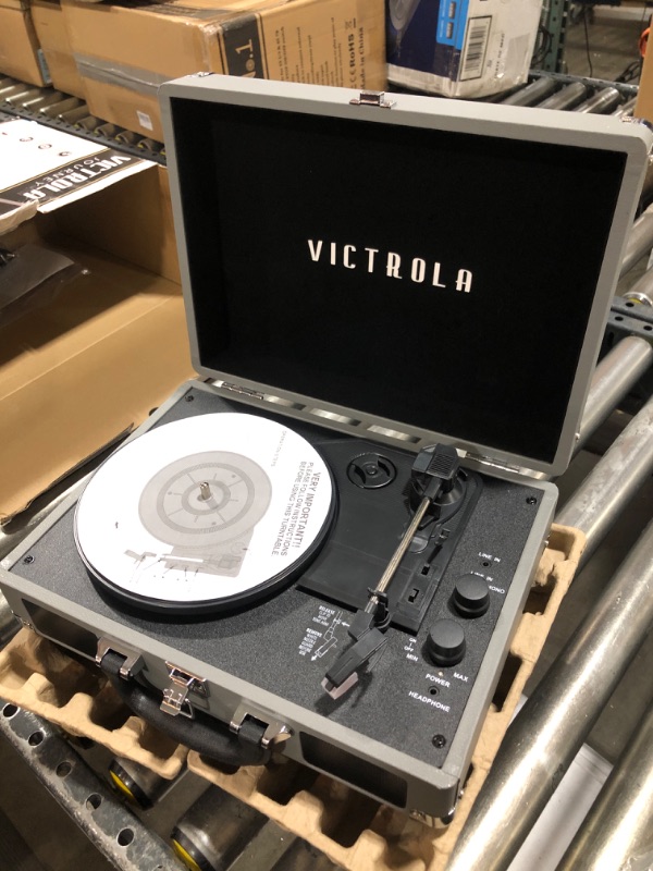 Photo 2 of Victrola Vintage 3-Speed Bluetooth Portable Suitcase Record Player with Built-in Speakers
