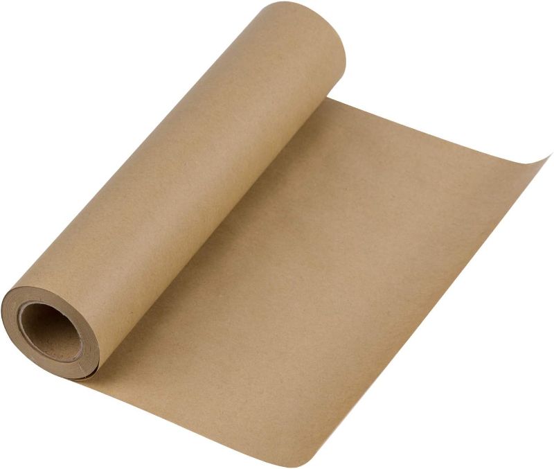 Photo 1 of  Brown Kraft Paper Roll - Natural Recyclable Paper Perfect for Crafts, Art, Small Wrapping