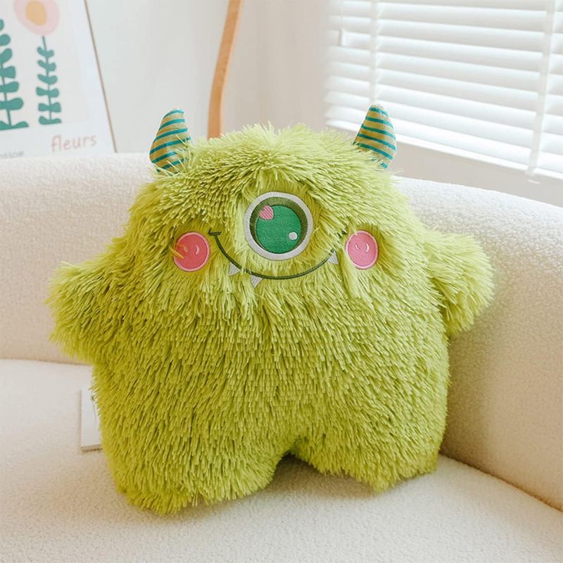 Photo 1 of 17.7 inch Cute Large Monster Stuffed Animal Kawaii Plush Pillow Soft Giant Squishy Plushie Comfortable Cartoon Hugging Body Pillow Fluffy Surprise Monster Toy for Kids Girls Boys Gifts
