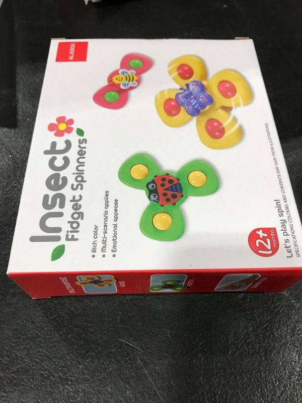 Photo 2 of 3PCS Suction Cup Spinner Toys for 1 2 Year Old Boys|Spinning top Baby Toys 12-18 Months|First Birthday Baby Gifts for 1 Year Old Girls|Sensory Toys for Toddlers 1-3 Insect