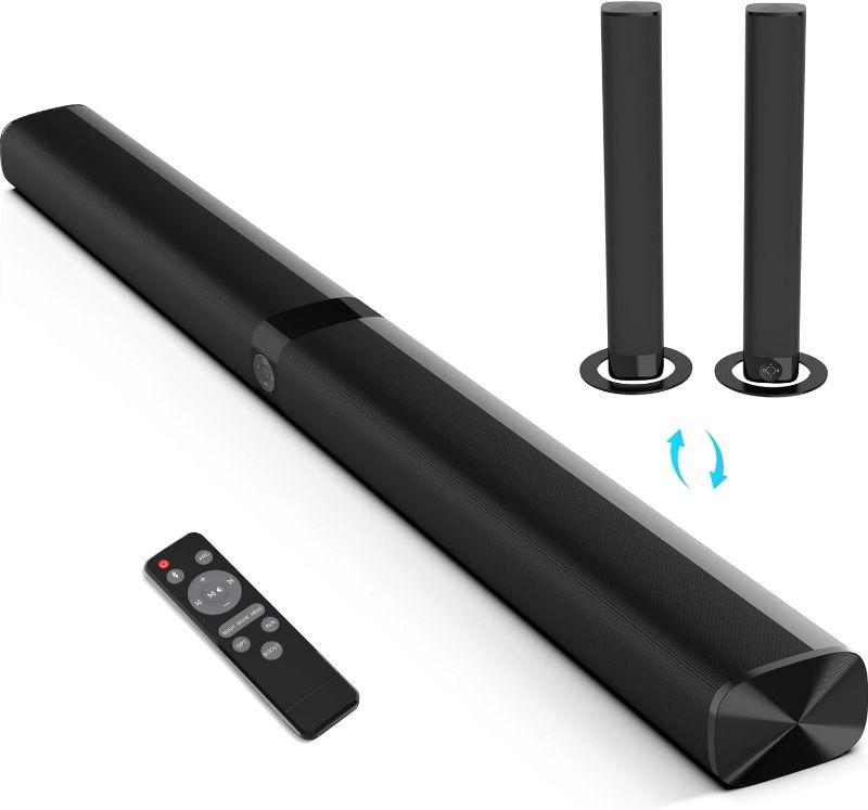 Photo 1 of Assistrust Sound Bar, 50W Sound Bars for TV, 5.0 Bluetooth TV Sound bar, Wired & Wireless Soundbar, HDMI- ARC/Optical/AUX Connection, Separable Soundbar 32 inch
