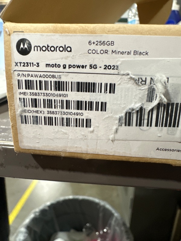 Photo 6 of Motorola Moto G Power 5G | 2023 | Unlocked | Made for US 6/256GB | 50 MPCamera | Mineral Black, 163.06 x 74.8 x 8.45mm Mineral Black Unlocked Smartphone