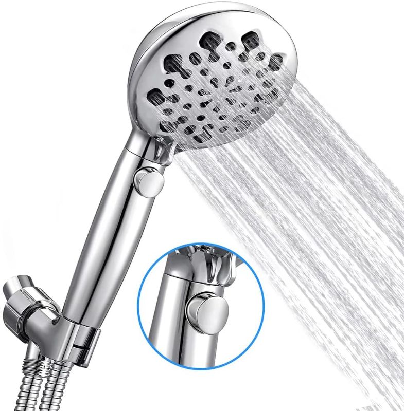 Photo 1 of Handheld Shower Head High Pressure Adjustable  Spa Shower Head Extra Long Stainless Steel Hose