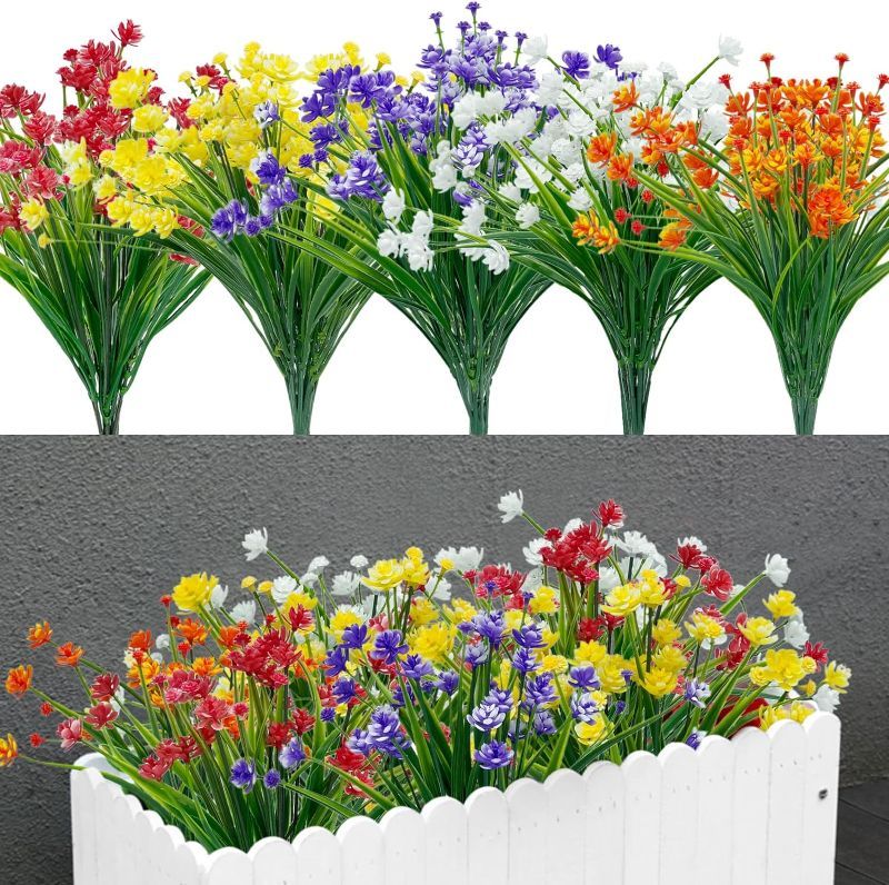 Photo 2 of 
Roll over image to zoom in





TIZAPIB 20 Bundles Artificial Flowers for Outdoors, UV Resistant Faux Flowers Greenery Shrubs Plants, Fake Flowers for Spring Summer Indoor Outdoor Decoration, Garden Home Cemetery Decor