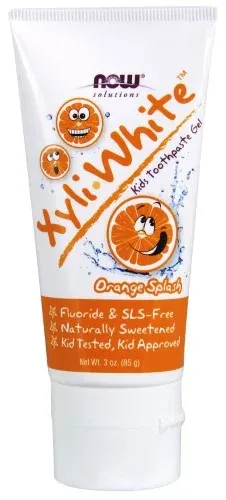 Photo 1 of 2 pk- Now Foods Solutions Xyliwhite Kids Toothpaste, Orange Splash, 3 Oz