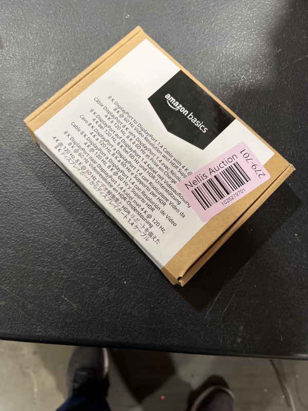 Photo 3 of Amazon Basics 8K DisplayPort to DisplayPort 1.4 Cable with 4K@120Hz, 8K@60Hz Video Resolution and HDR Support - 3 Feet, Monitor