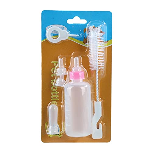 Photo 1 of 2 PACK- Puppy Nursing Bottle Pet Nursing Bottle and Replacement for Pets Gift with 4 Different Types of Pacifiers Puppy Bottle 