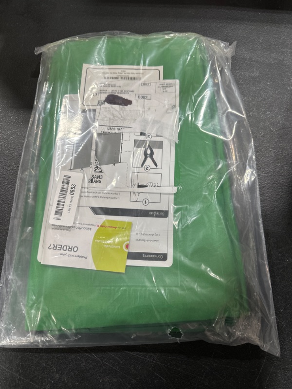 Photo 1 of LimoStudio 6 x 9 ft. Green Chromakey Screen Backdrop Muslin, Extra Soft Silk Non-Glossy Texture with 5 Ring Clip Backdrop Holder for Photo Video Studio, AGG1338