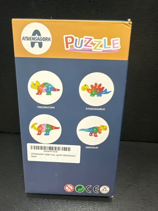 Photo 2 of Pack Dinosaur Puzzles for Kids Ages 3-5 - Montessori Toys for 2 Year Old - Toddler Wooden Puzzles Gifts for Toddlers Age 2-4 Boys Girls