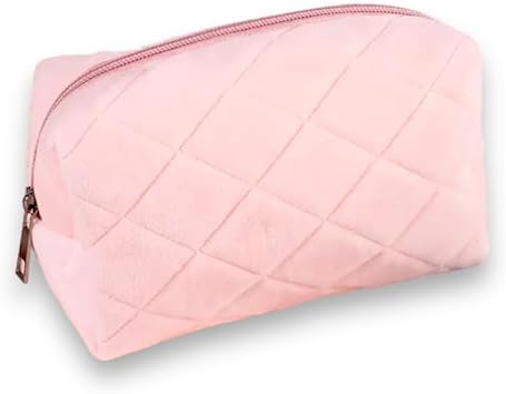 Photo 1 of Cosmetic bag Makeup bag, Organize Your Cosmetics in Style with this Quilted Zipper Cosmetic Bag! 