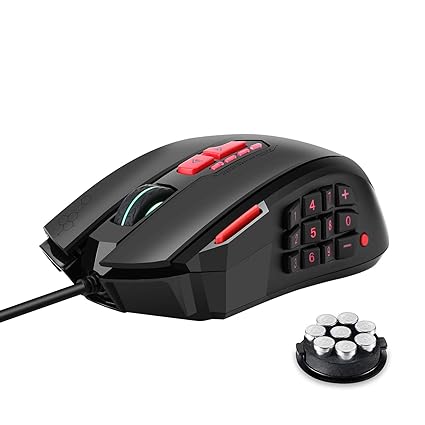 Photo 1 of Macro Gaming Mouse Real 10000 DPI Side Keypad 18 Programmable Buttons USB Wired with Adjustable LED Lighrt, High Precision?GM-999B?