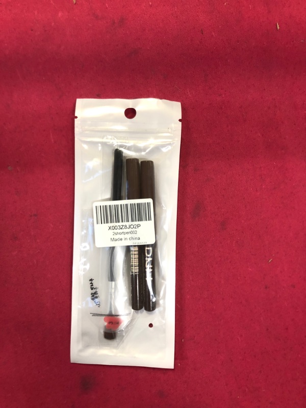 Photo 1 of 2 pack short eyebrow pencil with 1 pack eyebrow brush,1 pack eyebrow tool,#brownpen001
