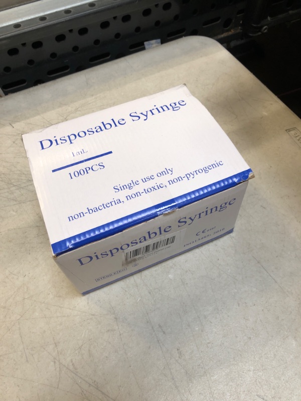 Photo 1 of 100 PC DISPOSABLE SYRINGE 