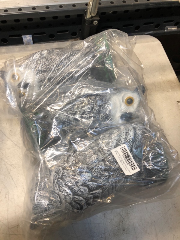 Photo 1 of 3 PCS Rotating Head Plastic owl decoys to Scare Birds Away?Fake Owls to Frighten Birds?Bird deterrents for Outside?Garden Owls to Scare Birds and Squirrels?Bird Deterrent Devices Outdoor for Garden
