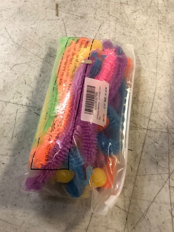 Photo 1 of 24 Pieces Halloween Fidget Noodles Stretchy Strings Glow in The Dark Sensory Party Favors Textured Sensory Toys for Autistic Children Adult Anxiety Stress Relief, Halloween Party Gift Bag Fillers
