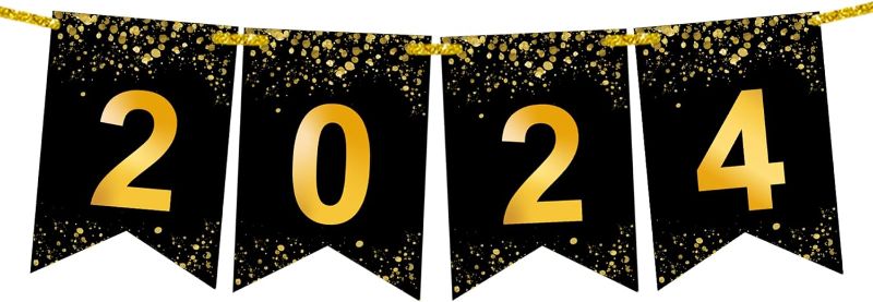 Photo 1 of KatchOn, Glitter 2024 Banner New Year - 8 Feet, No DIY | 2024 Sign New Year for Happy New Year Decorations 2024 | Happy New Year Banner 2024 | New Years Eve Party Supplies 2024 | NYE decorations 2024
