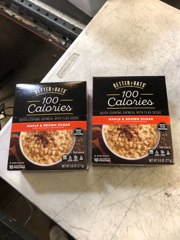 Photo 1 of 2 BOXES Malt-O-Meal Company Better Oatfit Oats, Maple and Brown Sugar, 9.8 oz 10 CT EXP AUG 27 2024
