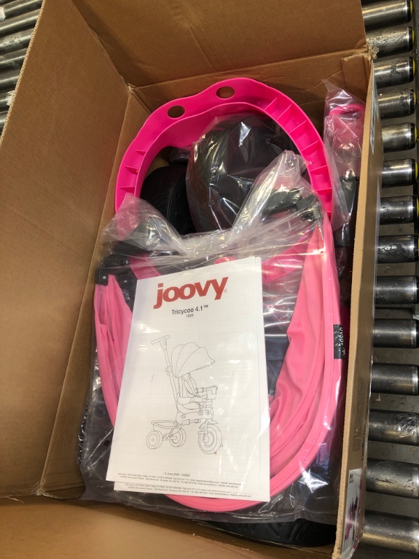 Photo 2 of Joovy Tricycoo 4.1 Kid's Tricycle, Push Tricycle, Toddler Trike, 4 Stages, Pink