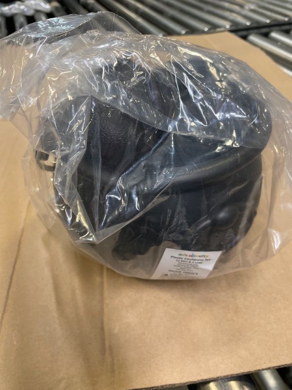 Photo 1 of 4E's Novelty Black Cauldron Plastic 12 Mini & 1 Large 7.4"- for Halloween Cauldron Buckets for Table Décor Kids Witch Wizard Party Favors Supplies
