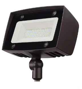 Photo 1 of 150W Equivalent Bronze Outdoor Integrated LED Flood Light, 5000 Lumens, Dusk to Dawn Light
