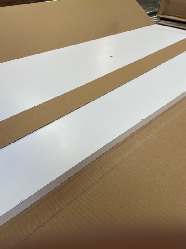Photo 1 of Leinuosen 60 x 24 Inch Universal Solid One Piece Table Top Rectangular Wood Countertop for Home and Office Desk Frames(White)
