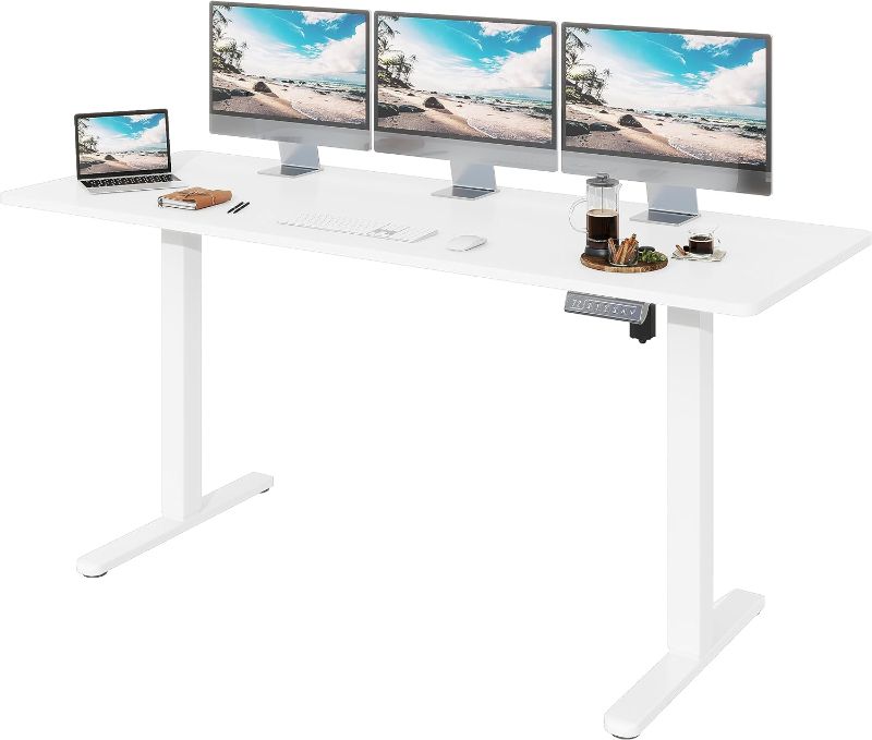 Photo 1 of Lubvlook 63 Inch Electric Adjustable Height Standing Desk, Home Office Sit Stand Desk with Splice Board, 63" x 24", Black
Stock Photo for Reference. For Color See Live Photo and Description