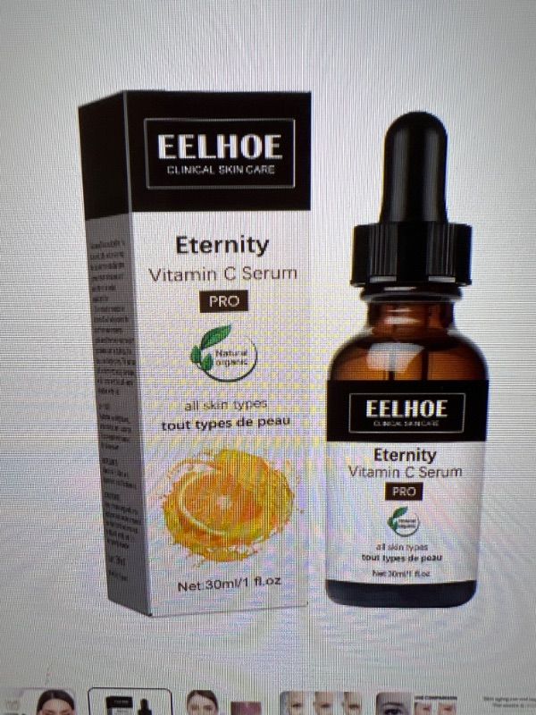 Photo 1 of Eelhoe Vitamin C Serum For Face Deep Anti Wrinkle Fade Dark Spots Fine Line Acne Shrink Pores Whitening Moisturizing Skin Care