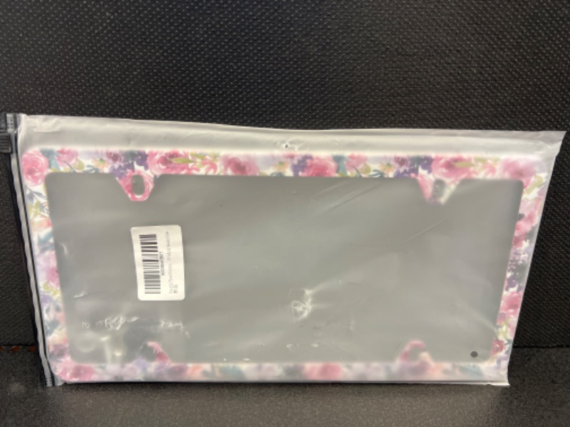 Photo 2 of Beautiful Floral Watercolor Summer Flowers License Plate Frame 1 Pack Stainless Steel License Plate Frame Cover Accessory Rustproof Car Plate Frame Decor 12.3" x 6.3" for US Vehicle Standard Size Watercolor Summer Flowers Floral 1 Pack