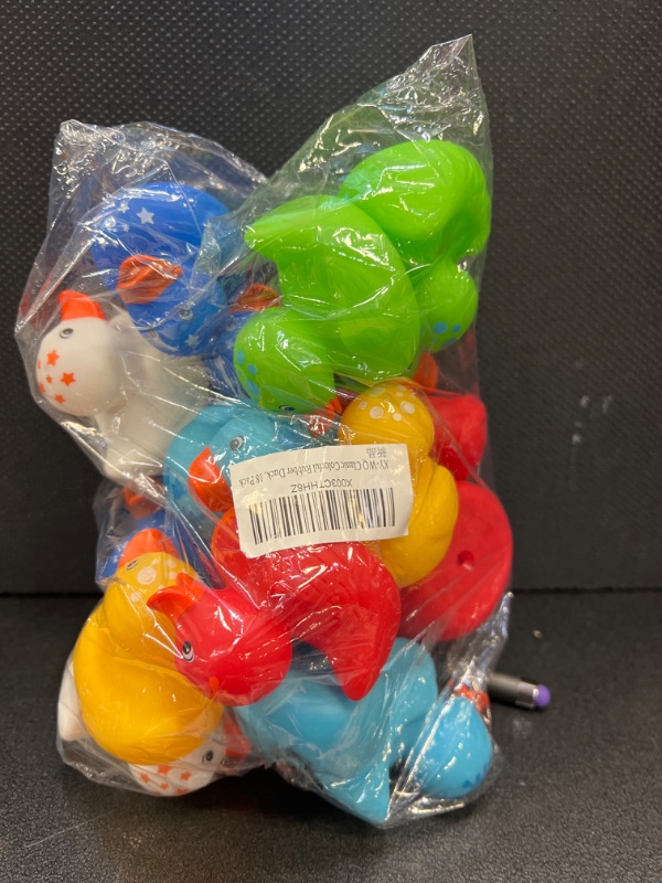 Photo 2 of XY-WQ Mini Rubber Ducks, 2 Inch Colorful Small Duckies, Floater Duck Bulk for Jeep Ducking, Bath Toy Assortment, Party Favors, Birthdays, Carnival Game Gift and More (Six Colors, 18-Pack)