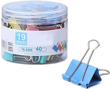 Photo 1 of STOBOK 40pcs Binder Clips,Paper Clamps Assorted Sizes Metal Paper Binder Clip for Office and Home Supplies