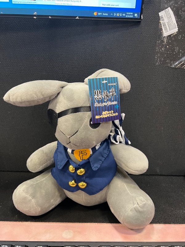 Photo 2 of /////Big Fun Black Butler Kuroshitsuji Ciel Phantomhive Rabbit Plush Doll (Gray)