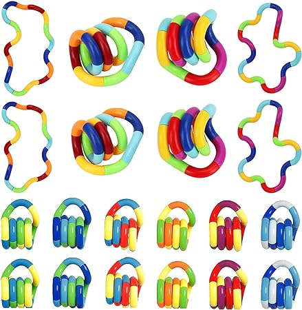 Photo 1 of 20 PCS Multicolored Quiet Fidgets Toys for Unique Fidget Toy Brain Imagination Tools, Relaxation Therapy and Stress Relief Education Toys, The Best Sensory Gift for Children and Adults