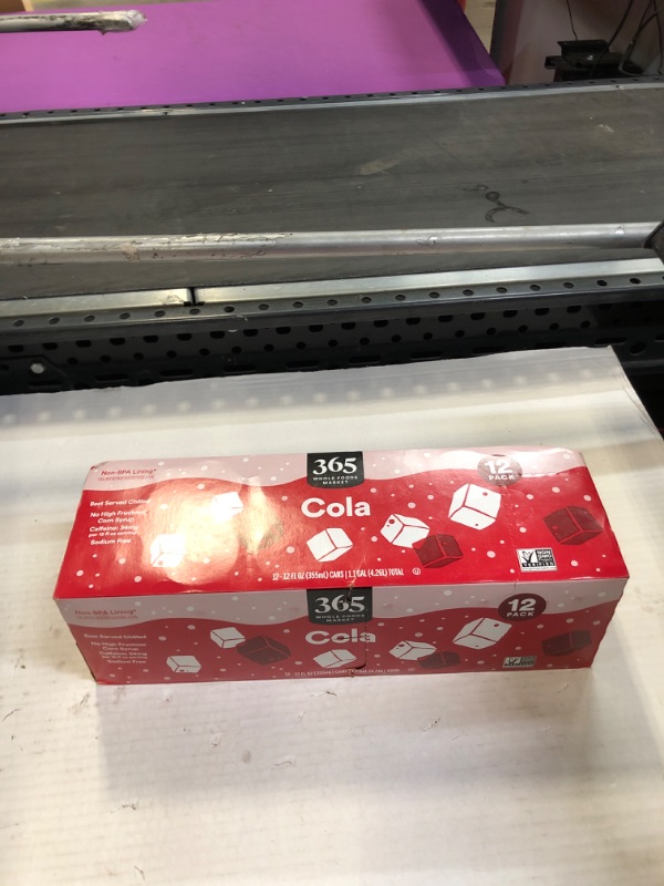 Photo 2 of 365 by Whole Foods Market, Cola 12 Pack, 12 Fl Oz. Best By 06/17/24