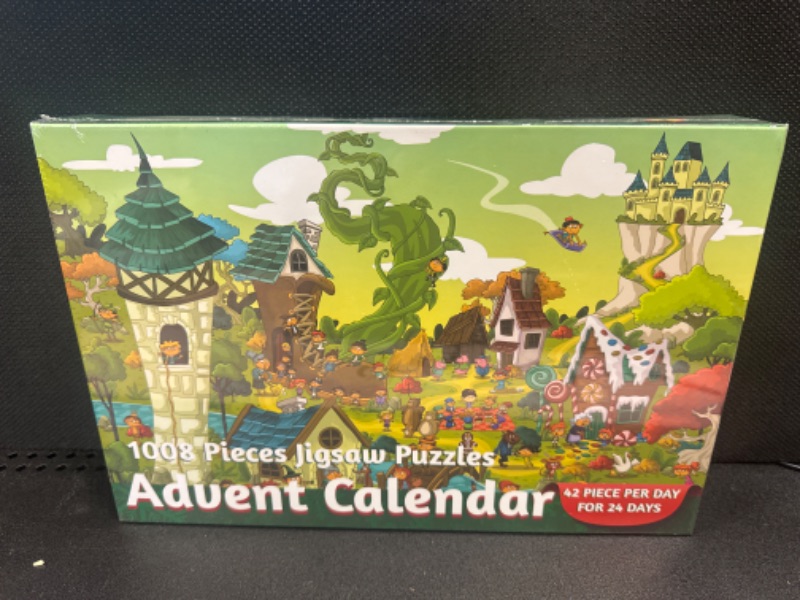 Photo 2 of Advent Calendar 2023, Christmas Scene Jigsaw Puzzles 24 Days Countdown Calendars for Kids, Boys, Girls, Teens, Over 1000 Pieces Puzzle Advent Calendar 2023 Adult, Parents, Xmas Gift for 5-7, 8-12 (M2)