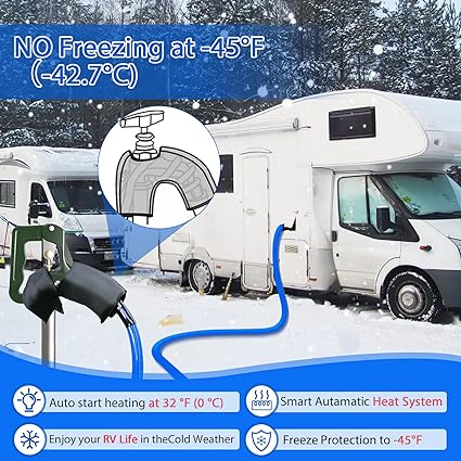 Photo 1 of 
50FT 100FT Heated Water Hose for RV,-45 ? Antifreeze 4.0 Upgraded Heated Drinking Garden Water Hose?Rv Accessories?Rv Water Hose