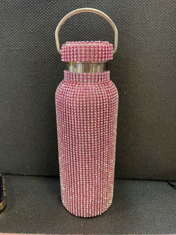 Photo 2 of 350ml/500ml/750ml Diamond Thermos Bottle 304 Stainless Steel Diamond Bling Insulated Cup for Women Outdoor Traveling Products