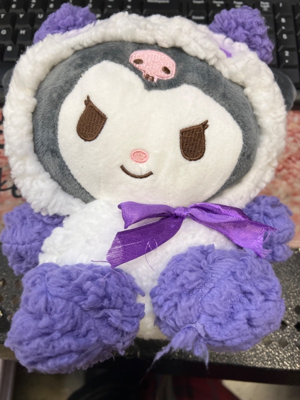 Photo 2 of 20Cm Kuromi Sanrio Plush Toys, Animal Plush Toys, Plush Doll Cartoon My Cute Soft Stuffed Animals Toys for Fans Kids