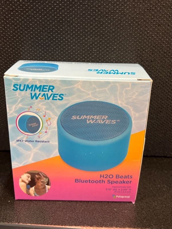 Photo 2 of Bluescape H2O Beats Lounge Pool Float, Blue, Includes H2O Beats Bluetooth Speaker, Adults, Unisex