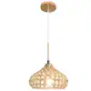 Photo 1 of 1 Light Golden Mini Pendant Light with Octagon Crystal Lampshade
