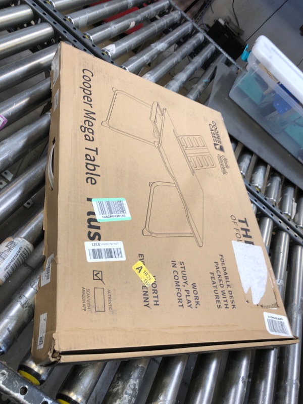 Photo 1 of Cooper Cases Cooper Mega Table XXL Extra Large - Premium Build Folding Bed Desk, Lap Desk Laptop Table Drawer, Book Stand, Lots of Leg