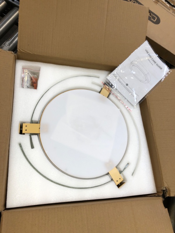 Photo 2 of AIRYPHANT 18'' Modern Led Ceiling Light Gold Flush Mount Ceiling Light with Remote Control Dimmale 3000/4000/5000k Close to Ceiling Lighting Fixture for Bedroom Dining Living Room Kitchen Hallway