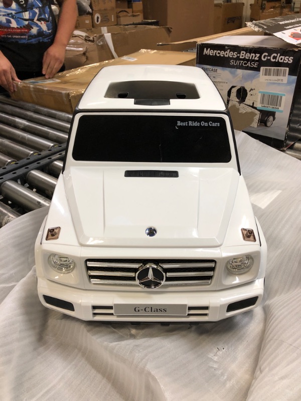 Photo 4 of Best Ride On Cars Mercedes G-Class Suitcase Ride On, White, Large