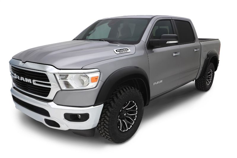 Photo 1 of Bushwacker Extend-A-Fender Extended Front Fender Flares | 2-Piece Set, Black, Smooth Finish | 50055-02 | Fits 2019-2022 Dodge RAM 1500 (Excludes Rebel & TRX Models)