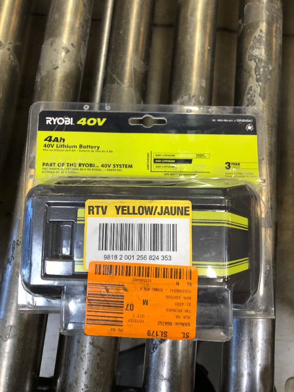 Photo 1 of Ryobi 40V 4.0 Ah Lithium-Ion Battery OP4040