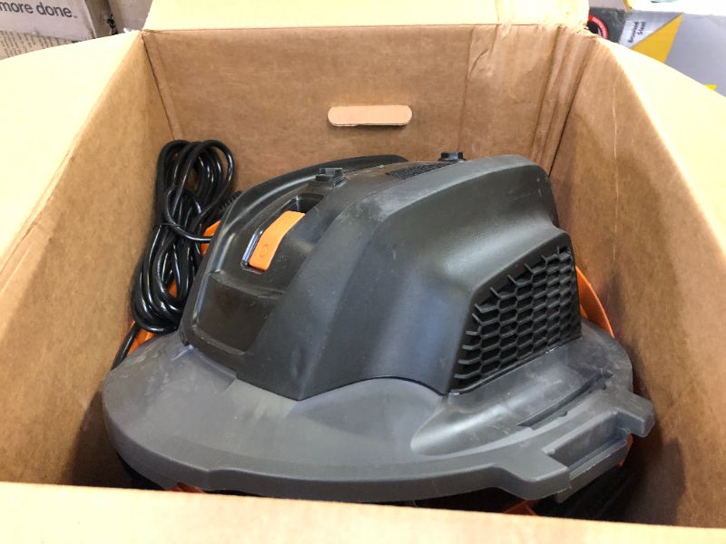 Photo 2 of RIDGID 12 Gallon 5.0 Peak HP NXT Wet/Dry Shop Vacuum with Filter, Locking Hose and Accessories, Oranges/Peaches
